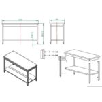 Vaiotec Arbeitstisch / mit Grundboden, 1500 x 600 mm – Bild 3