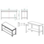 Vaiotec Arbeitstisch / mit Grundboden, 1600 x 600 mm – Bild 3