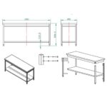 Vaiotec Arbeitstisch / mit Grundboden, 1800 x 600 mm – Bild 3