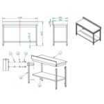 Vaiotec Arbeitstisch / mit Grundboden & Aufkantung, 1400 x 600 mm – Bild 3