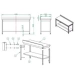 Vaiotec Arbeitstisch / mit Grundboden & Aufkantung, 1600 x 600 mm – Bild 3