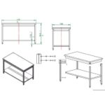 Vaiotec Arbeitstisch / mit Grundboden, 1400 x 700 mm – Bild 3