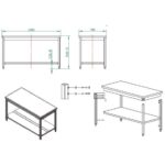 Vaiotec Arbeitstisch / mit Grundboden, 1500 x 700 mm – Bild 3