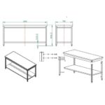 Vaiotec Arbeitstisch / mit Grundboden, 1800 x 700 mm – Bild 3