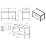 Vaiotec Arbeitstisch / mit Grundboden & Aufkantung, 1400 x 700 mm – Bild 3