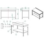 Vaiotec Arbeitstisch / mit Grundboden & Aufkantung, 1500 x 700 mm – Bild 3