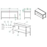 Vaiotec Arbeitstisch / mit Grundboden & Aufkantung, 1800 x 700 mm – Bild 3