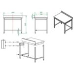 Vaiotec Arbeitstisch / unterfahrbar mit Aufkantung, 1000 x 600 mm – Bild 4