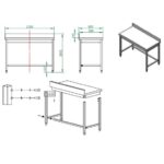 Vaiotec Arbeitstisch / unterfahrbar mit Aufkantung, 1200 x 600 mm – Bild 4