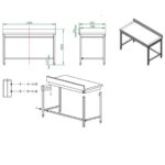 Vaiotec Arbeitstisch / unterfahrbar mit Aufkantung, 1400 x 600 mm – Bild 4