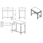 Vaiotec Arbeitstisch / unterfahrbar, 1000 x 600 mm – Bild 4