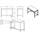 Vaiotec Arbeitstisch / unterfahrbar, 1200 x 600 mm – Bild 4
