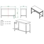 Vaiotec Arbeitstisch / unterfahrbar, 1400 x 600 mm – Bild 4