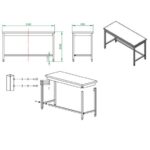 Vaiotec Arbeitstisch / unterfahrbar, 1500 x 600 mm – Bild 4