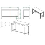 Vaiotec Arbeitstisch / unterfahrbar, 1600 x 600 mm – Bild 4