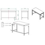 Vaiotec Arbeitstisch / unterfahrbar, 1500 x 700 mm – Bild 4
