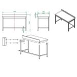 Vaiotec Arbeitstisch / unterfahrbar mit Aufkantung, 1400 x 700 mm – Bild 4
