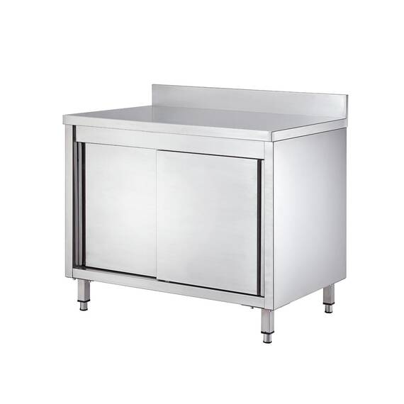 10160-1.jpg Vaiotec Arbeitsschrank / 2 Schiebetüren & Aufkantung, 1000 x 600 mm – Bild 1