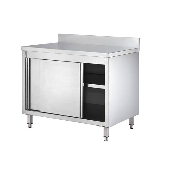 10162-1.jpg Vaiotec Arbeitsschrank / 2 Schiebetüren & Aufkantung, 1400 x 600 mm – Bild 1