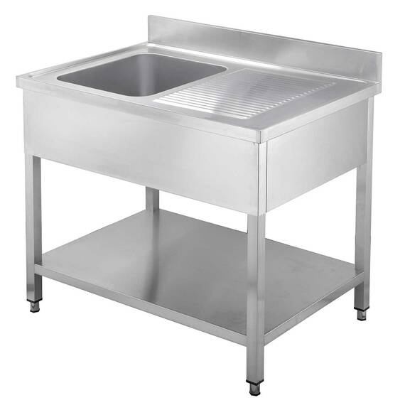 10203-1.jpg Vaiotec Spültisch / 1 Becken links und Abtropffläche, 1200 x 700 mm – Bild 1