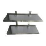 Vaiotec Wandbord inkl. Konsolen zur Wandbefestigung / 2 Etagen, 800 x 400 mm