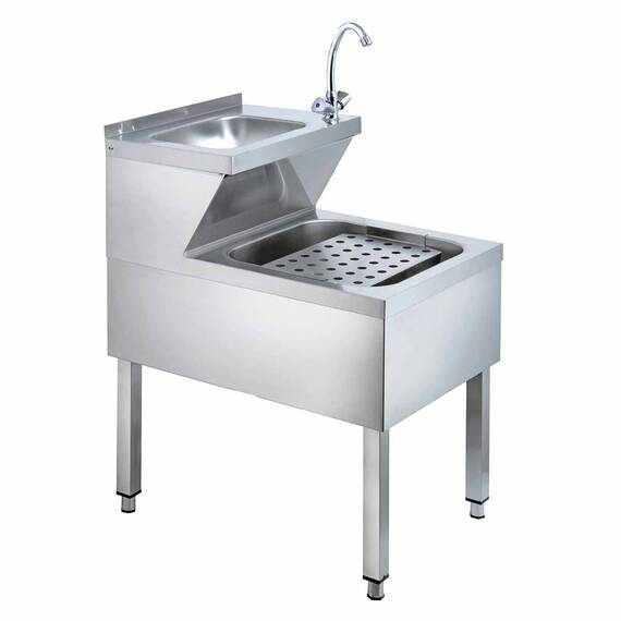 10265-1.jpg Vaiotec Handwasch-Ausgusskombination inkl. Mischbatterie, 500 x 600 mm – Bild 1