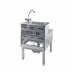 Vaiotec Handwasch-Ausgusskombination inkl. Mischbatterie, 500 x 600 mm – Bild 4