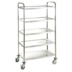 Vaiotec Servierwagen Edelstahl / 5 Böden, 860 x 540 mm