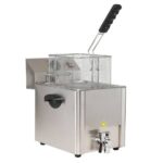 Vaiotec Elektro Fritteuse 1 Becken mit Ablasshahn 8 Liter, 310 x 570 mm – Bild 2