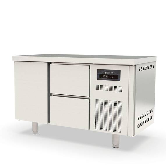 10290-1.jpg Vaiotec Topline Kühltisch / 2-fach GN1/1 mit 2 Schubladen / 1 Tür, 1345 x 700 mm – Bild 1
