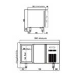 Vaiotec Topline Kühltisch / 2-fach GN1/1 mit 2 Schubladen / 1 Tür, 1345 x 700 mm – Bild 4