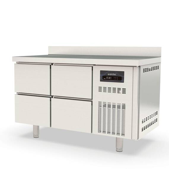 10293-1.jpg Vaiotec Topline Kühltisch / 2-fach GN1/1 mit 4 Schubladen & Aufkantung, 1345 x 700 mm – Bild 1