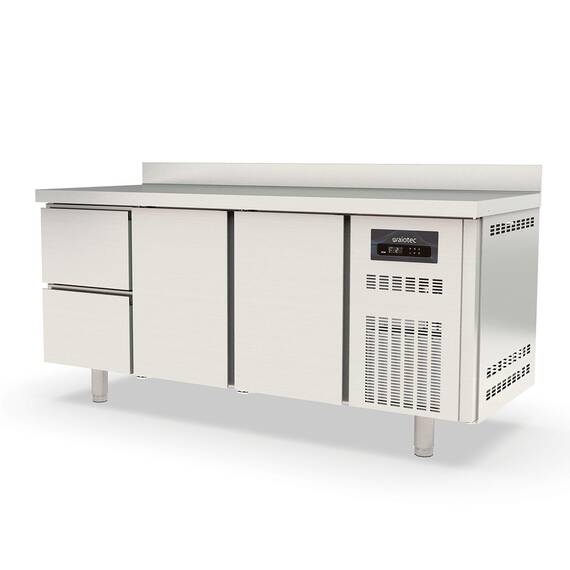10297-1.jpg Vaiotec Topline Kühltisch / 3-fach GN1/1 mit 2 Schubladen / 2 Türen & Aufkantung, 1795 x 700 mm – Bild 1