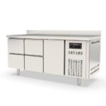 Vaiotec Topline Kühltisch / 3-fach GN1/1 mit 4 Schubladen / 1 Tür & Aufkantung, 1795 x 700 mm
