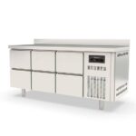 Vaiotec Topline Kühltisch / 3-fach GN1/1 mit 6 Schubladen & Aufkantung, 1795 x 700 mm
