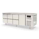 Vaiotec Topline Kühltisch / 4-fach GN1/1 mit 6 Schubladen / 1 Tür, 2245 x 700 mm