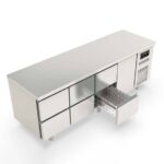 Vaiotec Topline Kühltisch / 4-fach GN1/1 mit 6 Schubladen / 1 Tür, 2245 x 700 mm – Bild 2