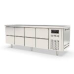 Vaiotec Topline Kühltisch / 4-fach GN1/1 mit 8 Schubladen, 2245 x 700 mm