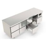 Vaiotec Topline Kühltisch / 4-fach GN1/1 mit 8 Schubladen, 2245 x 700 mm – Bild 2