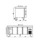 Vaiotec Topline Kühltisch / 4-fach GN1/1 mit 8 Schubladen, 2245 x 700 mm – Bild 4