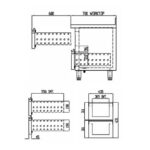 Vaiotec Topline Kühltisch / 4-fach GN1/1 mit 8 Schubladen & Aufkantung, 2245 x 700 mm – Bild 7