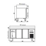 Vaiotec Topline Tiefkühltisch / 3-fach GN1/1 mit 6 Schubladen & Aufkantung, 1795 x 700 mm – Bild 4