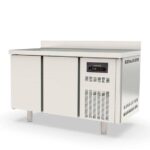 Vaiotec Topline Tiefkühltisch / 2-fach GN1/1 mit 2 Türen & Aufkantung, 1345 x 700 mm