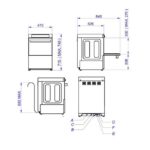 Vaiotec Topline Gläserspülmaschine 40x40 / 230 Volt - Modell: VT-S GW40 DRDS, 470 x 525 mm – Bild 5