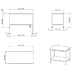 Vaiotec Topline Arbeitstisch / Grundboden, 800 x 700 mm – Bild 2