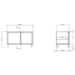 Vaiotec Topline Arbeitsschrank / 2 Schiebetüren, 1500 x 600 mm – Bild 2