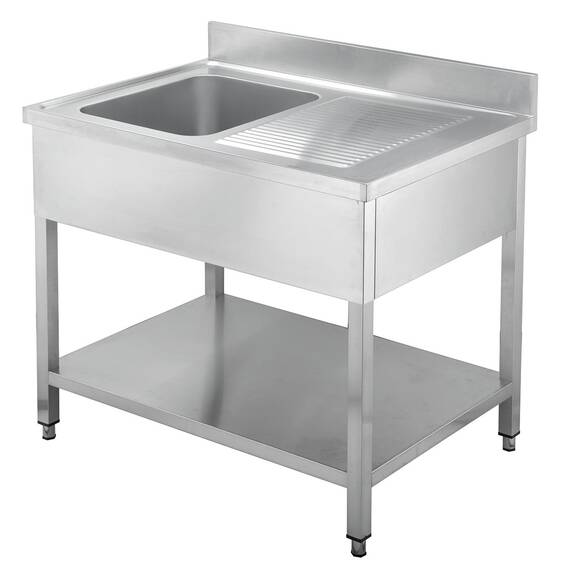 10434-1.jpg Vaiotec Topline Spültisch / 1 Becken links + Abtropffläche, 1000 x 600 mm – Bild 1
