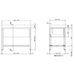 Vaiotec Topline Spültisch / 1 Becken links + Abtropffläche, 1000 x 600 mm – Bild 3
