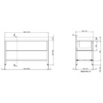 Vaiotec Topline Spültisch / 2 Becken links + Abtropffläche, 1400 x 700 mm – Bild 3