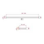 Vaiotec Topline Wandbord inkl. Konsolen zur Wandbefestigung, 1400 x 300 mm – Bild 2